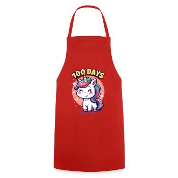 100th Day Of School 100 Day Of School Kids - Cooking Apron - red - Front - AI Model Male 185 dark (185cm)