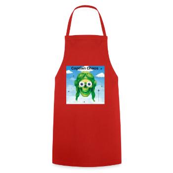 T-shirt Captain Chaos - Tablier de cuisine - rouge - Devant - AI Model Male 185 dark (185cm)