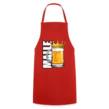 Royal beer mug - Cooking Apron - red - Front - AI Model Male 185 dark (185cm)