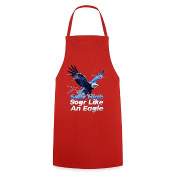 Blue eagle flight with lightning power - Cooking Apron - red - Front - AI Model Male 185 dark (185cm)