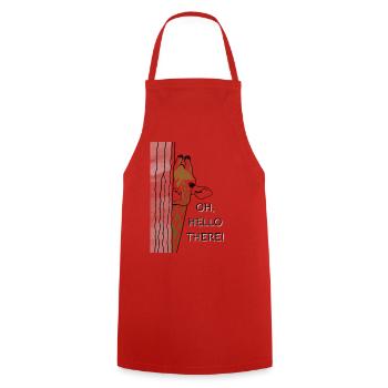 OH,HELLO THERE Giraffe - Cooking Apron - red - Front - AI Model Male 185 dark (185cm)