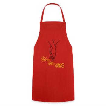 You and Me Love Valentines Design - Cooking Apron - red - Front - AI Model Male 185 dark (185cm)