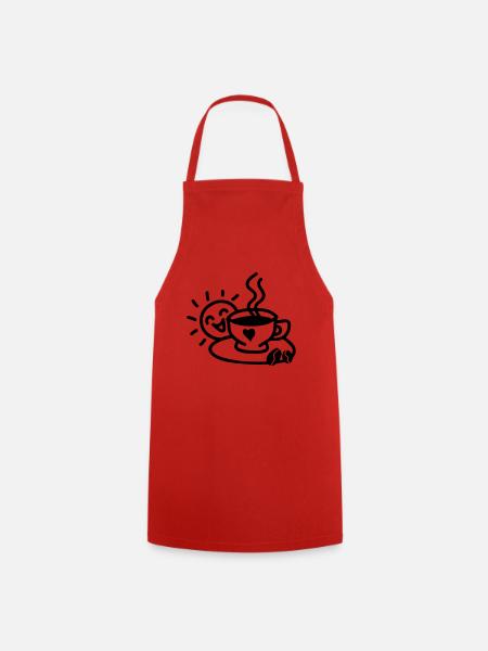 Tasse à café amour - Tablier de cuisine - rouge