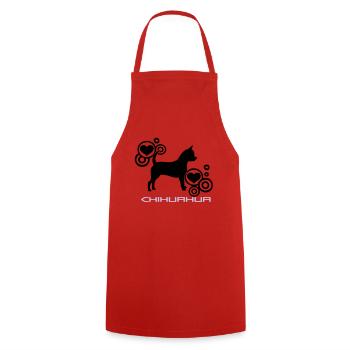 chihuahua_hearts1 - Tablier de cuisine - rouge - Devant - AI Model Male 185 dark (185cm)