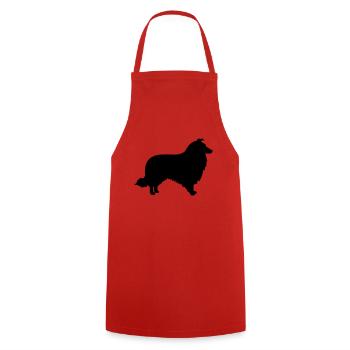 Collie - Cooking Apron - red - Front - AI Model Male 185 dark (185cm)