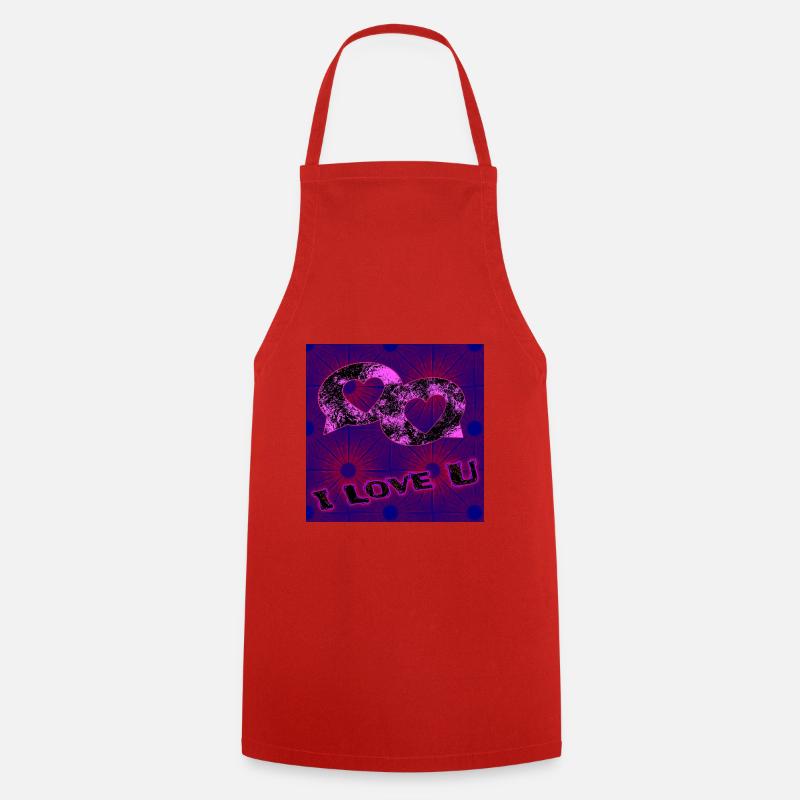 Je t'aime - Tablier de cuisine - rouge