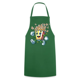 Maquette de Tablier de cuisine - T-shirt Popcorn Comique : La Star de Vos Soirées Ciné à imprimer et personnaliser
