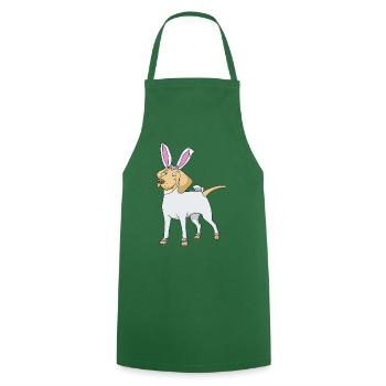 Labrador Golden Retriever as easter bunny easter - Cooking Apron - green - Front - AI Model Male 185 dark (185cm)