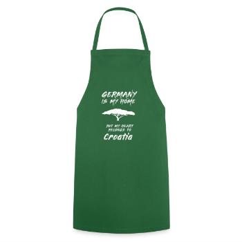 My heart belongs to Croatia Shirt Unisex - Cooking Apron - green - Front - AI Model Male 185 dark (185cm)