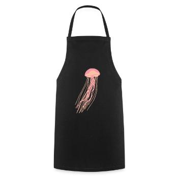 Pink jellyfish - Cooking Apron - black - Front - AI Model Male 185 dark (185cm)