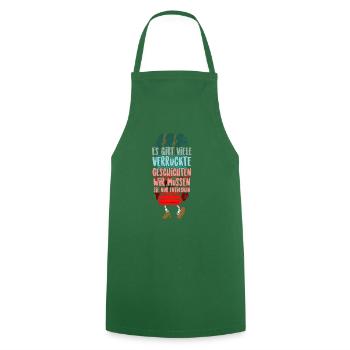 World Trip T-Shirt Surprise Men Women Kids - Cooking Apron - green - Front - AI Model Male 185 dark (185cm)
