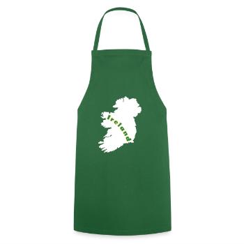 Carte de l'Irlande - Tablier de cuisine - vert foncé - Devant - AI Model Male 185 dark (185cm)