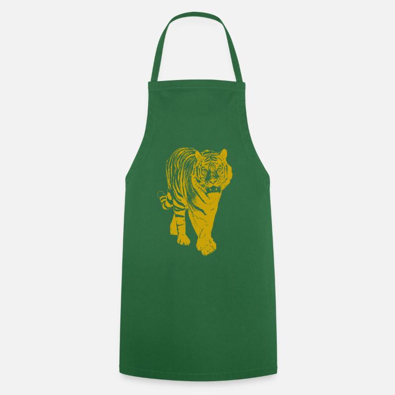 Gold Tiger - Cooking Apron - green