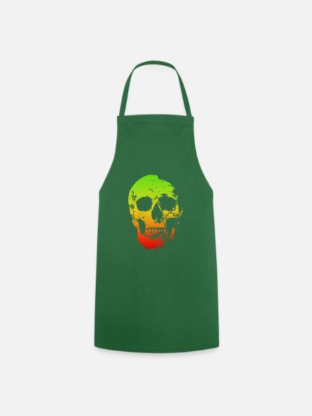 Totenkopf - Kochschürze - Grün
