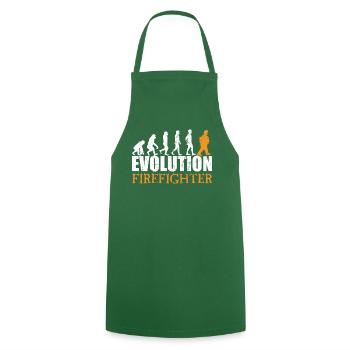 Firefighter Evolution - Tablier de cuisine - vert foncé - Devant - AI Model Male 185 dark (185cm)