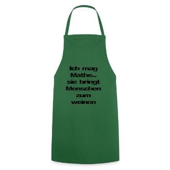 J'aime les maths - Tablier de cuisine - vert foncé - Devant - AI Model Male 185 dark (185cm)