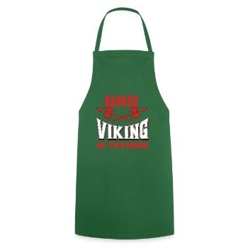 VIKINGS - Cooking Apron - green - Front - AI Model Male 185 dark (185cm)