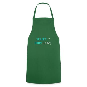 Gift idea for SQL coders - Cooking Apron - green - Front - AI Model Male 185 dark (185cm)
