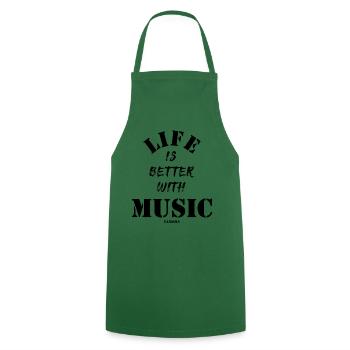 Chanson Musicale Melody Singer Life Band Cadeau - Tablier de cuisine - vert foncé - Devant - AI Model Male 185 dark (185cm)