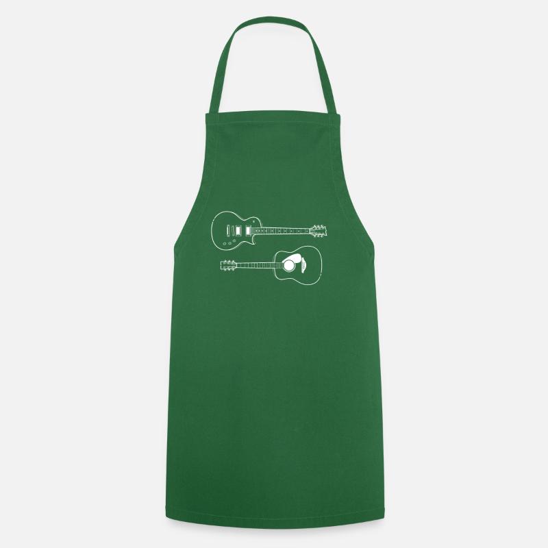 Guitar Guitars Western E Guitar - Cooking Apron - green