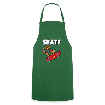 Planche à roulettes Planche à roulettes Skate Skater Gift - Tablier de cuisine - vert foncé - Devant - AI Model Male 185 dark (185cm)