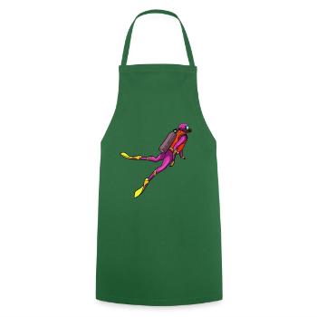 Plongée Plongée Plongée Sporttaur Cadeau - Tablier de cuisine - vert foncé - Devant - AI Model Male 185 dark (185cm)