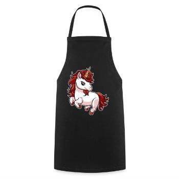 Unicorn Red Hair Redhead Redhead Gift - Cooking Apron - black - Front - AI Model Male 185 dark (185cm)