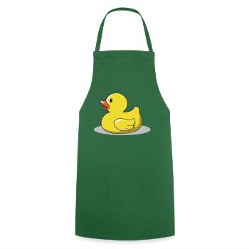 Canard caoutchouc canard canard drôle - Tablier de cuisine - vert foncé - Devant - AI Model Male 185 dark (185cm)