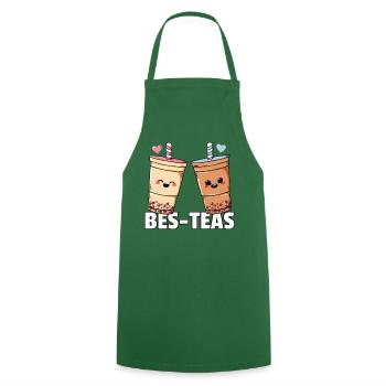 Bubble Tea Pearl Milk Tea Boba Tea Milk Gift - Cooking Apron - green - Front - AI Model Male 185 dark (185cm)