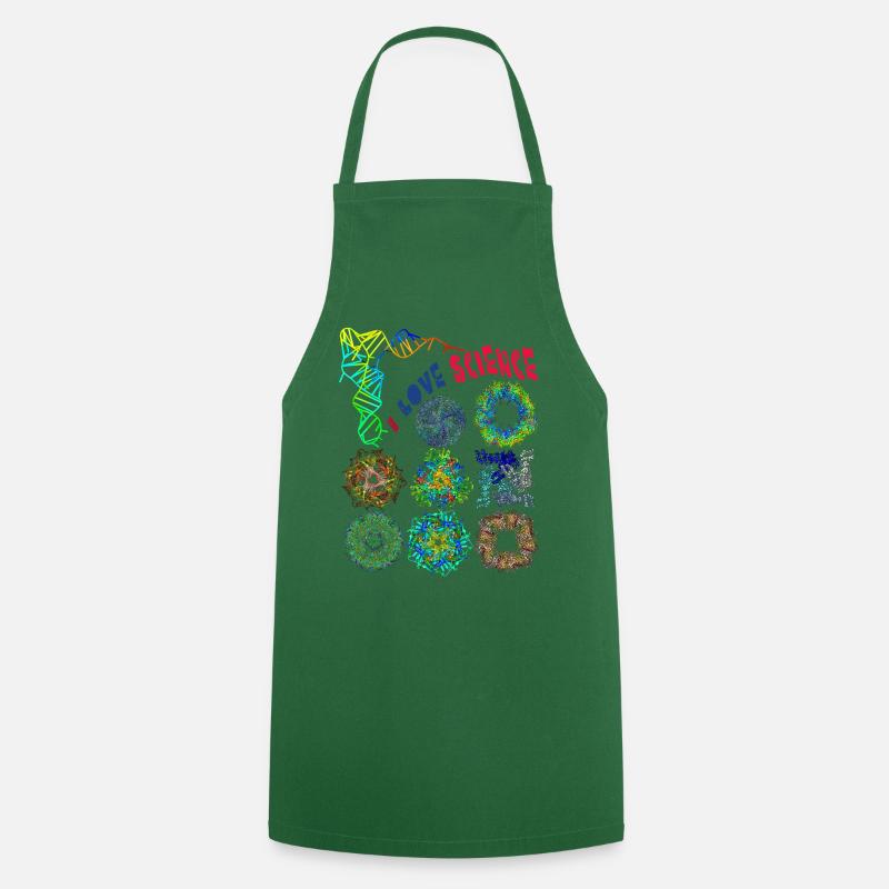 Molécules J'aime la science J'aime la science - Tablier de cuisine - vert foncé