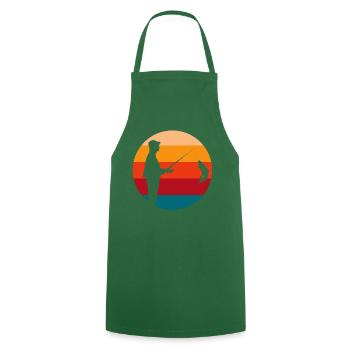 Love for fishing - Cooking Apron - green - Front - AI Model Male 185 dark (185cm)