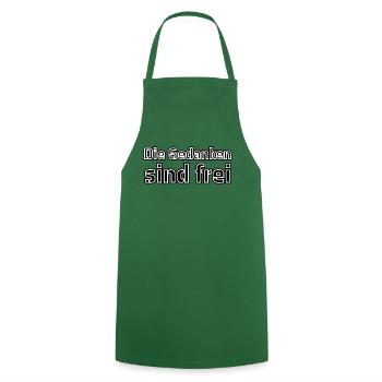 Thoughts are free - Cooking Apron - green - Front - AI Model Male 185 dark (185cm)
