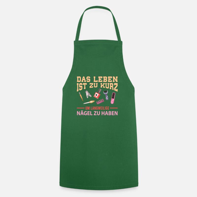 Never boring nails - Cooking Apron - green