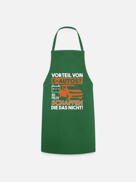 Anti E-Auto - Kochschürze - Grün