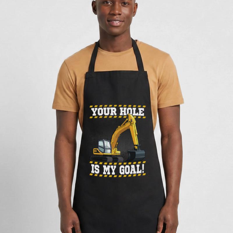 Excavator Machine Operator Work Occupation Construction Work Cooking Apron