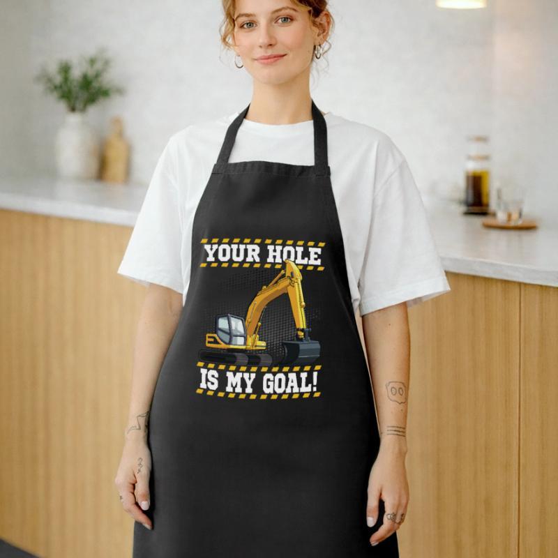 Excavator Machine Operator Work Occupation Construction Work Cooking Apron