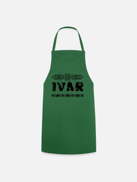 IVAR Nom de garçon personnalisé - Tablier de cuisine - vert foncé