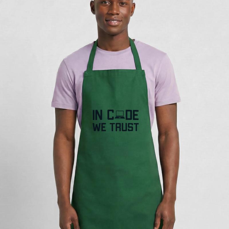 In Code We Trust Full Stack Coder Software Cooking Apron