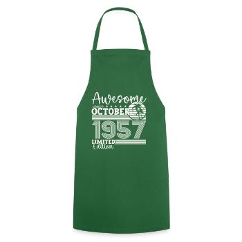 Großartig Oktober 1957 65. Geburtstag Geschenk - Kochschürze - Grün - Vorne - AI Model Male 185 dark (185cm)