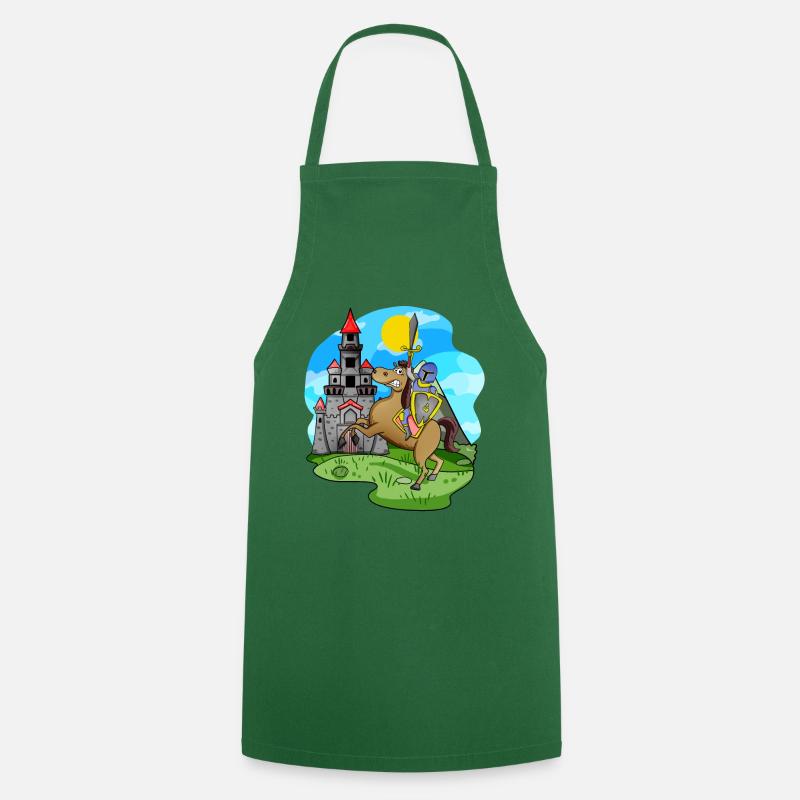 Knight Horse Castle for children - Cooking Apron - green