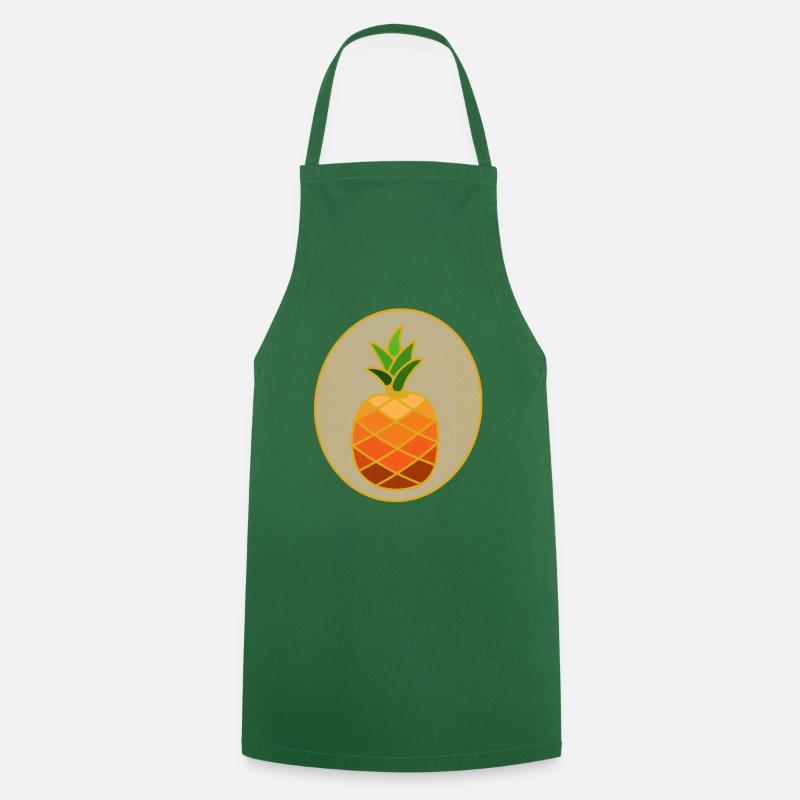 Pineapple Logo - Cooking Apron - green