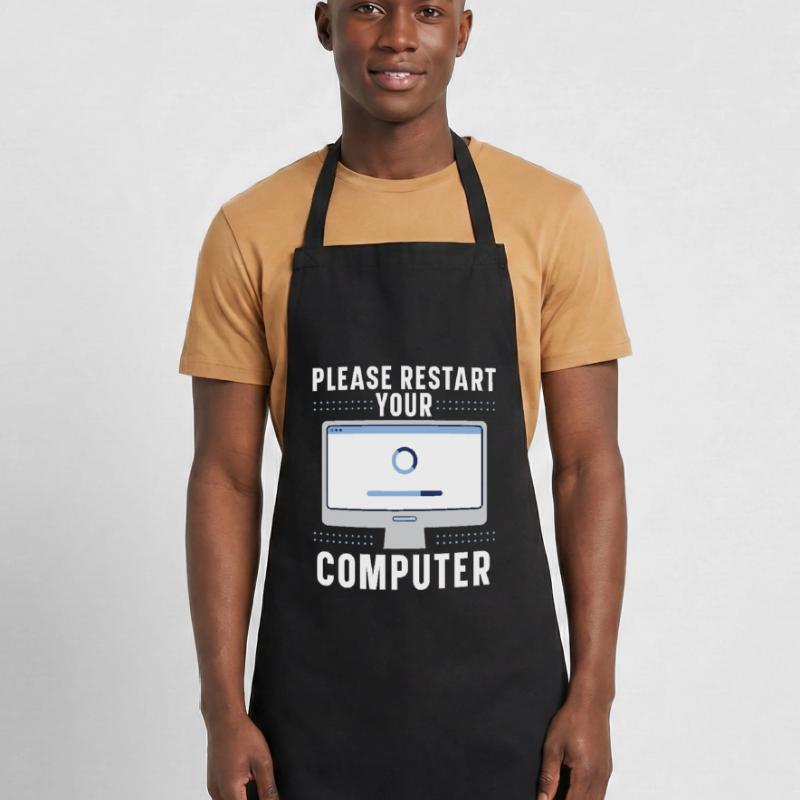 Please Restart Your Computer Coding Tech Support Cooking Apron