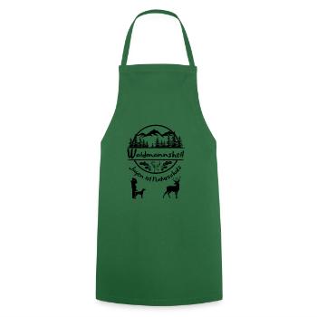 Jäger-Waidmannsheil-Jagen est la conservation de la nature - Tablier de cuisine - vert foncé - Devant - AI Model Male 185 dark (185cm)