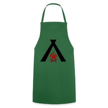 Tentes de camping tente signe logo - Tablier de cuisine - vert foncé - Devant - AI Model Male 185 dark (185cm)