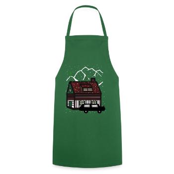 winter, holiday, mountain, house, car, snow, christmas - Cooking Apron - green - Front - AI Model Male 185 dark (185cm)