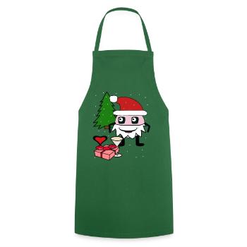 Christmas Advent St. Nicholas Santa Claus Children - Cooking Apron - green - Front - AI Model Male 185 dark (185cm)