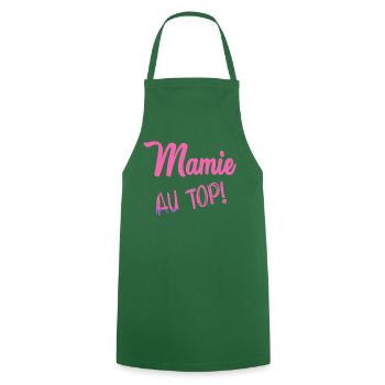MAMIE - Tablier de cuisine - vert foncé - Devant - AI Model Male 185 dark (185cm)