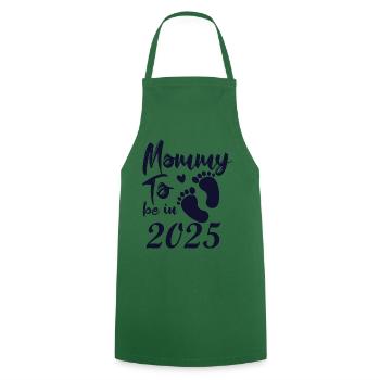 Mother 2025 loading, I will be a mother in 2025 - Cooking Apron - green - Front - AI Model Male 185 dark (185cm)