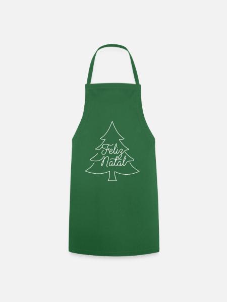 Feliz Natal Tannenbaum Weihnachtsdesign - Kochschürze - Grün