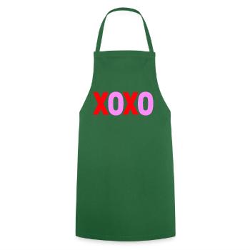 XOXO Love Valentine Text Design - Cooking Apron - green - Front - AI Model Male 185 dark (185cm)